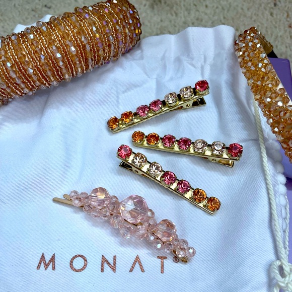 Hand beaded headbands & sparkling crystal gemstone hair clips - Picture 2 of 6